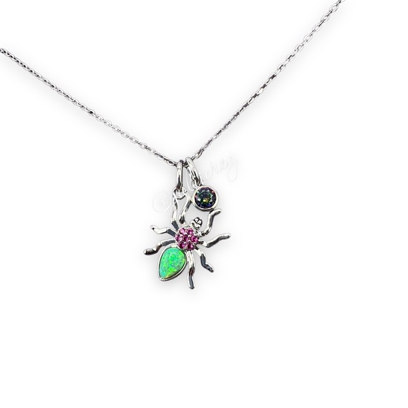 NEW Rae Dunn 14KT Gold Plated Halloween Spider Necklace Trick or Treat Edition - Picture 9 of 9
